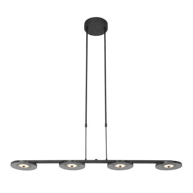 Arvida 4 - Light Kitchen Island Modern Linear LED Pendant Ivy Bronx Finish: Black on Productcaster.