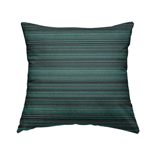 Wilderstein Striped Rectangular Throw Cushion 17 Stories Colour: Teal Blue/Grey on Productcaster.