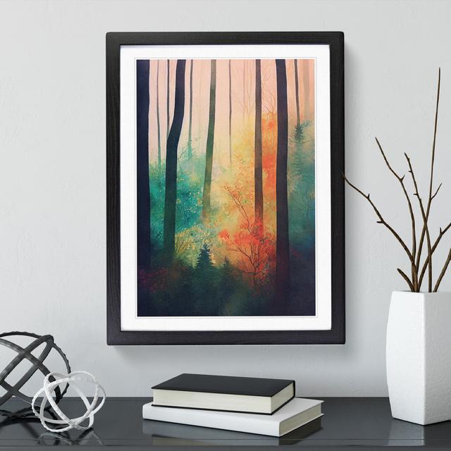 Forest No.1 - Picture Frame Painting Marlow Home Co. Frame Colour: Black Framed, Size: 64cm H x 46cm W x 2cm D on Productcaster.