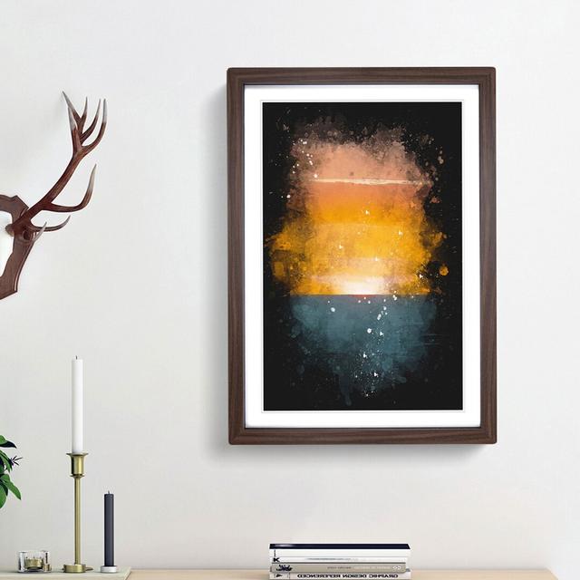 Sunrise Horizon - Picture Frame Painting Print East Urban Home Size: 45cm H x 33cm W x 2cm D, Frame Option: Walnut Framed on Productcaster.