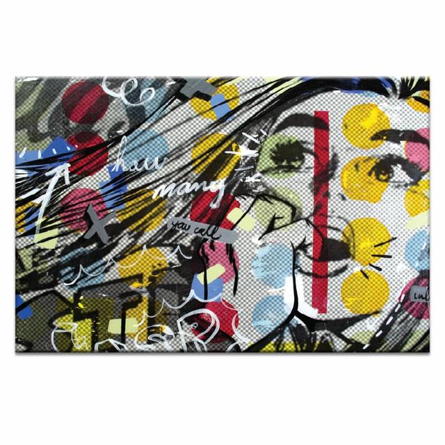 'Gasp' Graphic Art on Canvas East Urban Home Format: Wrapped Canvas, Size: 31cm H x 46cm W on Productcaster.