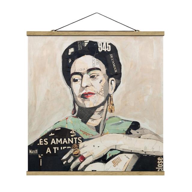 Frida Kahlo - Collage No.4 by Frida Kahlo - Painting Print on Fabric Bloomsbury Market Size: 100cm H x 100cm W x 0.3cm D on Productcaster.