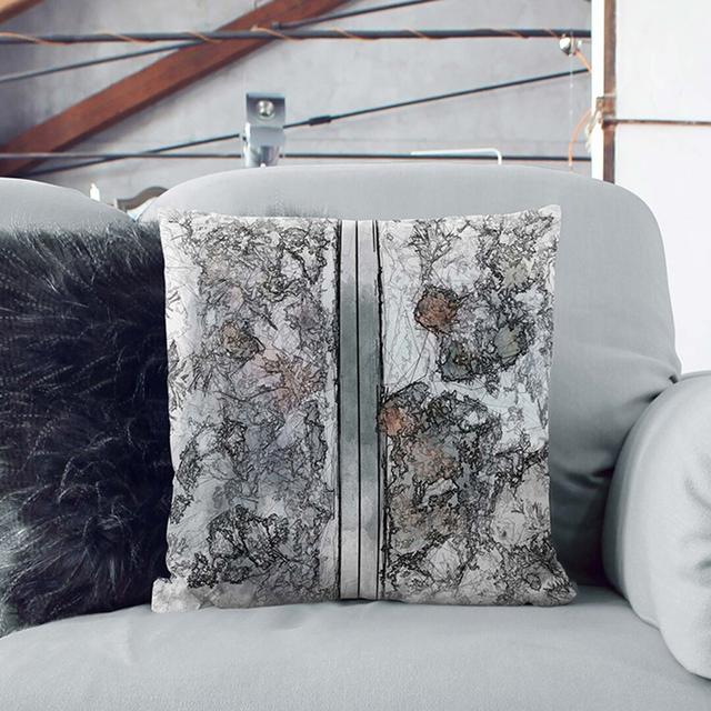 Dividing The Forest In Abstract Square Throw Cushion East Urban Home Backing Colour: White, Size: 55cm H x 55cm W x 20cm D on Productcaster.