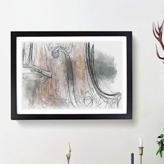 Curves of the Cello in Abstract - Picture Frame Graphic Art Print East Urban Home Size: 36cm H x 48cm W x 2cm D, Frame Option: Black Framed on Productcaster.