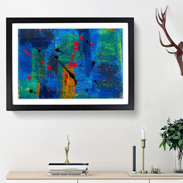 Abstract Art Painting Vol.288 by S.Johnson - Picture Frame Painting Print East Urban Home Frame Option: Black Framed, Size: 62cm H x 87cm W x 2cm D on Productcaster.