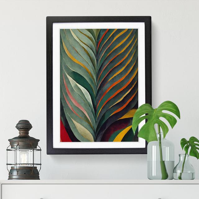 Pretty Plant Leaf - Single Picture Frame Print 17 Stories Size: 34cm H x 25cm W x 2cm D, Frame Option: Black on Productcaster.