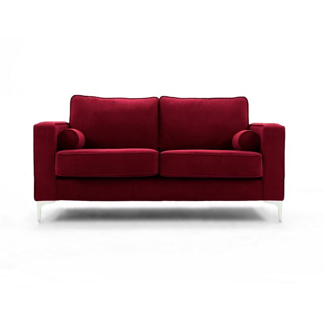 Georgio 2 Seater Sofa Canora Grey Upholstery Colour: Burgundy on Productcaster.