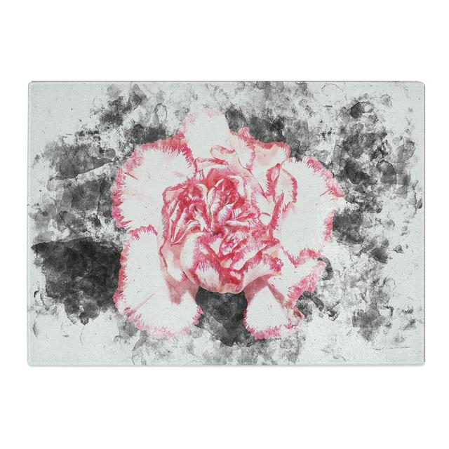 Tempered Glass Pink Carnation Flower Chopping Board East Urban Home Size: 20 cm x 28.5 cm on Productcaster.