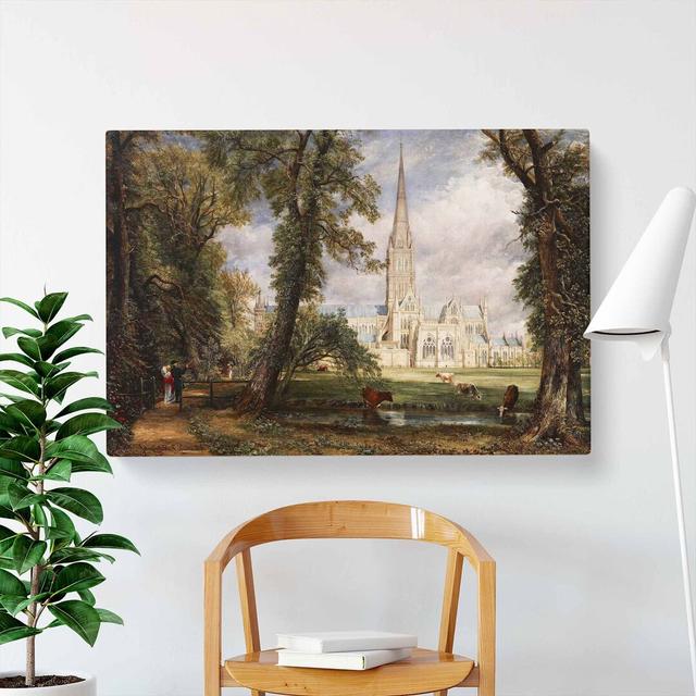 Salisbury Cathedral Vol.1 by John Constable - Wrapped Canvas Painting East Urban Home Size: 35cm H x 50cm W x 3cm D on Productcaster.