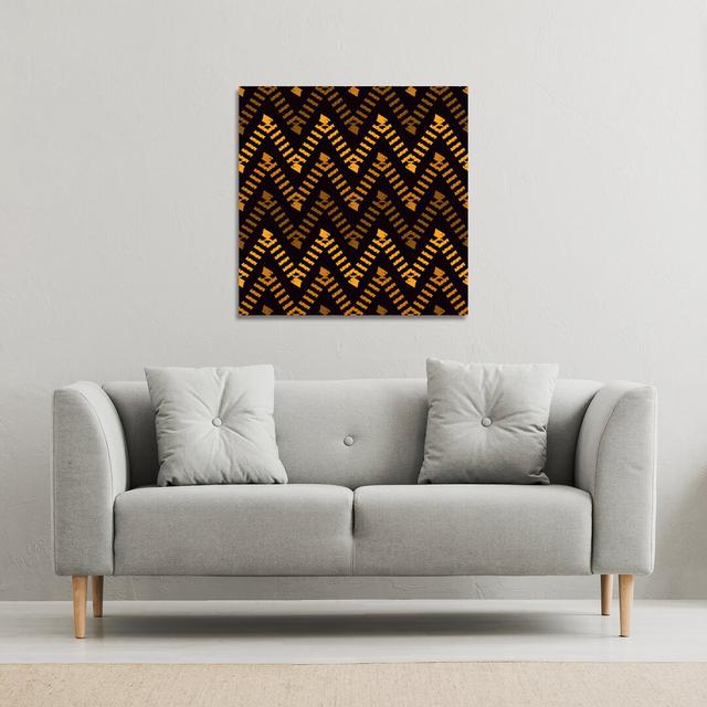 Freehand Horizontal Zigzag Chevron Stripes Boho Chic Canvas Print Andrew Lee on Productcaster.