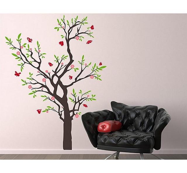 Plants & Flowers Non-Wall Damaging Wall Decal East Urban Home Size: 163cm H x 122cm W on Productcaster.