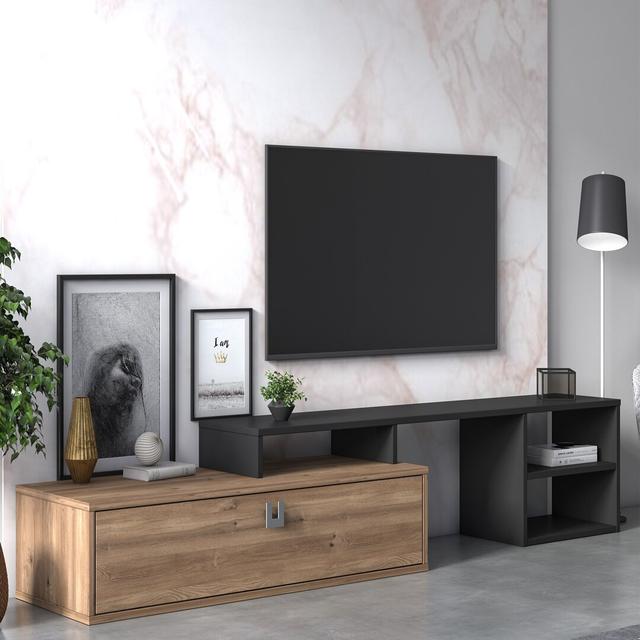 Optimo TV Stand for TVs up to 43" Ebern Designs Colour: Brown/Black on Productcaster.