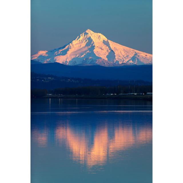 Mt Hood Columbia River Oregon Reflection. by DaveAlan - No Frame Print on Canvas Alpen Home Size: 61cm H x 91cm W on Productcaster.