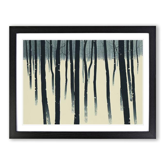 Vivacious Winter Forest - Picture Frame Graphic Art Alpen Home Size: 46cm H x 64cm W x 2cm D, Frame Colour: Black Framed on Productcaster.