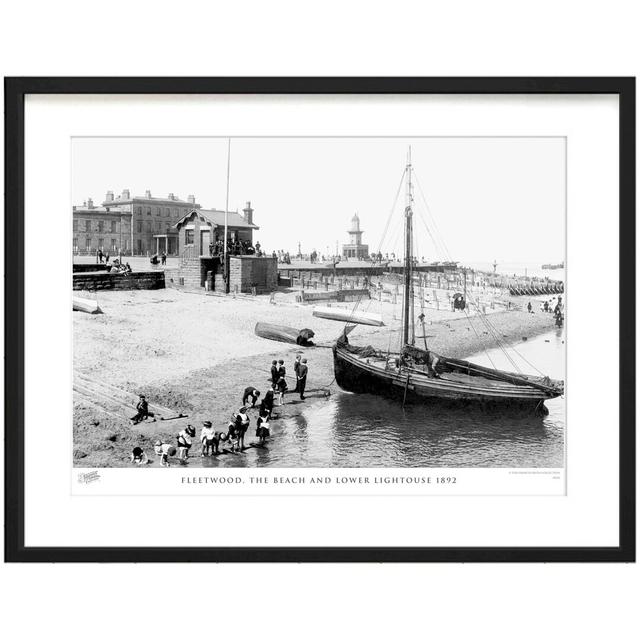 Fleetwood, The Beach And Lower Lightouse 1892 - Single Picture Frame Print The Francis Frith Collection Size: 45cm H x 60cm W x 2.3cm D on Productcaster.