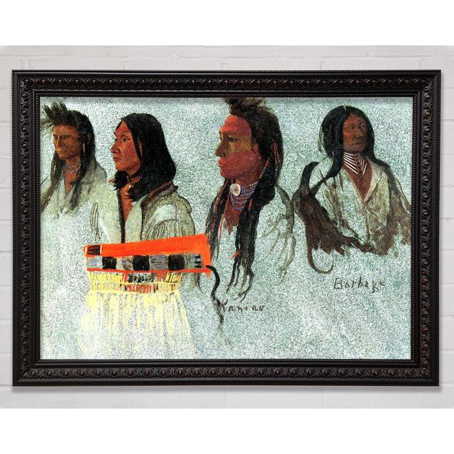 Four Indians - Single Picture Frame Art Prints Rosalind Wheeler Size: 59.7cm H x 84.1cm W x 3cm D, Format: Black/Walnut Framed Paper on Productcaster.