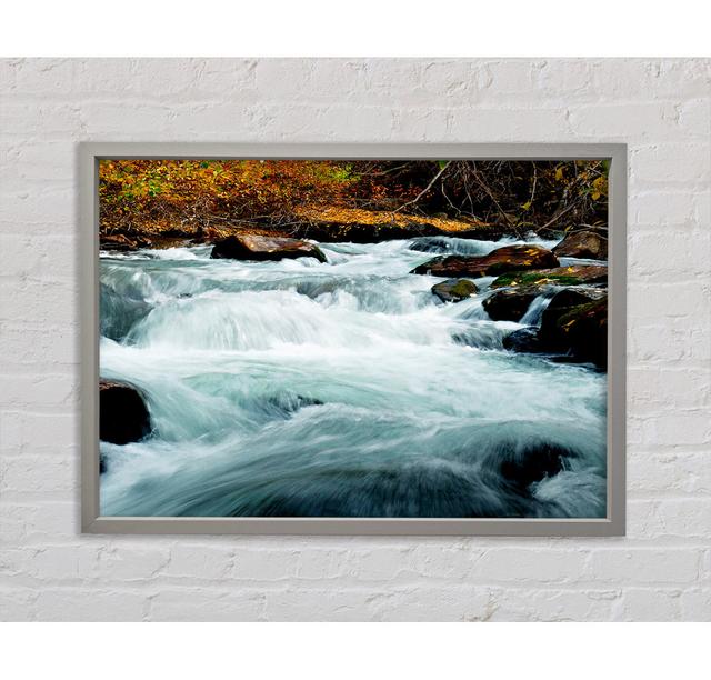 River Rocks - Single Picture Frame Art Prints on Canvas Union Rustic Size: 84.1cm H x 118.9cm W x 3.3cm D on Productcaster.