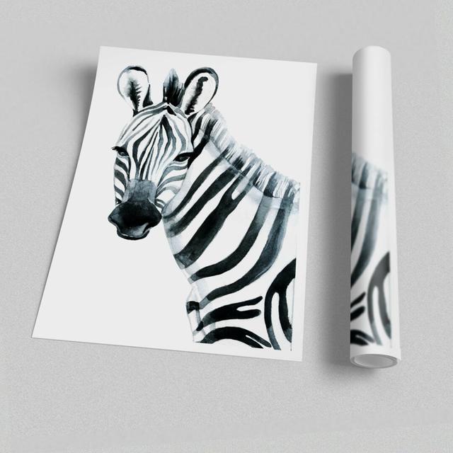 'Zebra Face Wildlife' - Unframed Graphic Art Print on Paper East Urban Home Size: 84.1 cm H x 118.9 cm W on Productcaster.