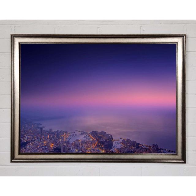 Monte Carlo Monaco Mist - Single Picture Frame Art Prints Ebern Designs Size: 42cm H x 59.7cm W x 1.5cm D on Productcaster.