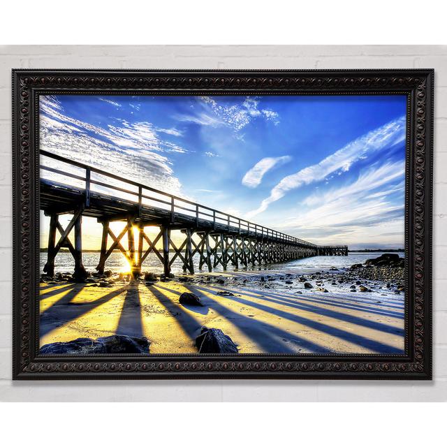 Sun Peaks Through The Pier - Single Picture Frame Art Prints Bright Star Size: 21cm H x 29.7cm W on Productcaster.