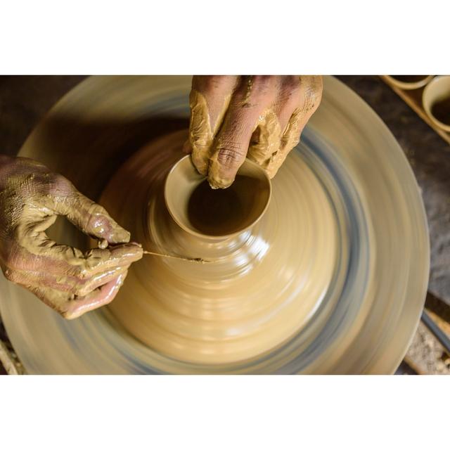 Pottery by AROYBARMAN - Wrapped Canvas Print Ebern Designs Size: 30cm H x 46cm W x 3.8cm D on Productcaster.