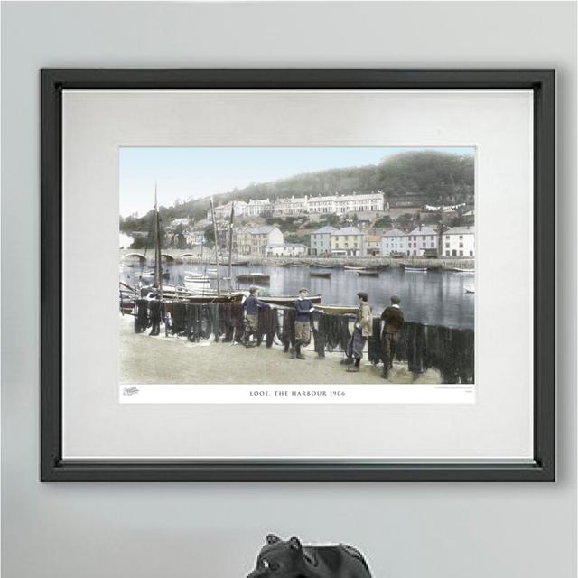 'Looe, the Harbour 1906' - Picture Frame Photograph Print on Paper The Francis Frith Collection Size: 28cm H x 36cm W x 2.3cm D on Productcaster.