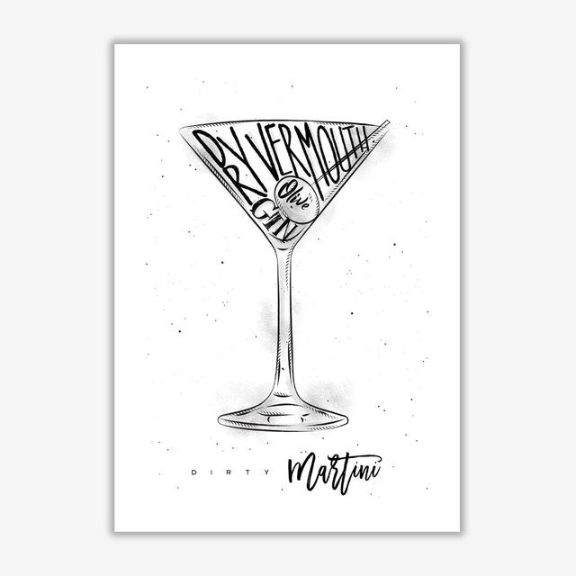 'Dirty Martini Cocktail' - Graphic Art Prints on Paper East Urban Home Format: No Frame, Size: 42 cm H x 30 cm W x 1 cm D on Productcaster.