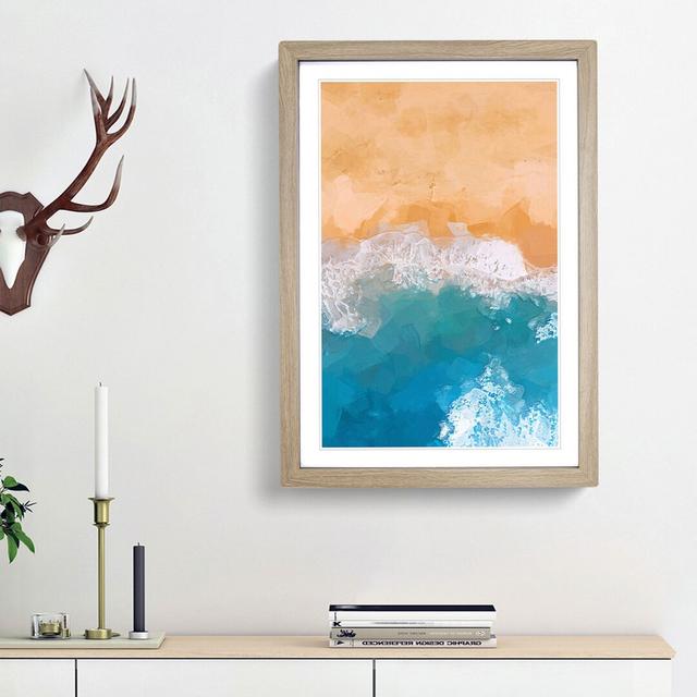 Beach in Australia in Abstract - Picture Frame Graphic Art Print East Urban Home Size: 48cm H x 36cm W x 2cm D, Frame Option: Oak Framed on Productcaster.