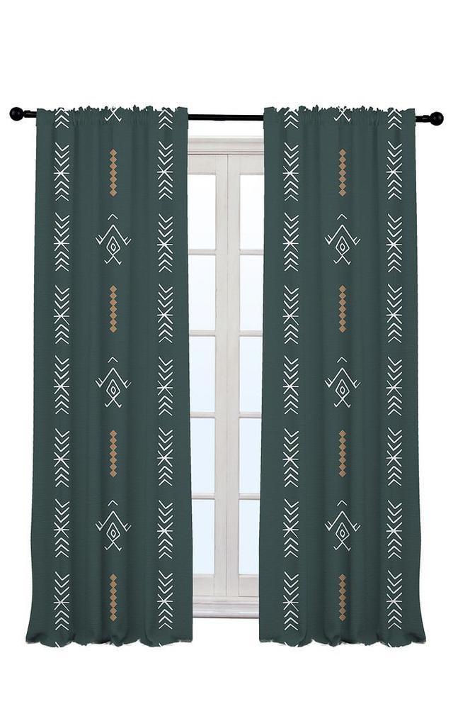 Semi Sheer Curtains (Set of 2) Lilijan Home & Curtain Panel Size: 140cm Width x 225cm Drop, Curtain Colour: Dark Mint on Productcaster.