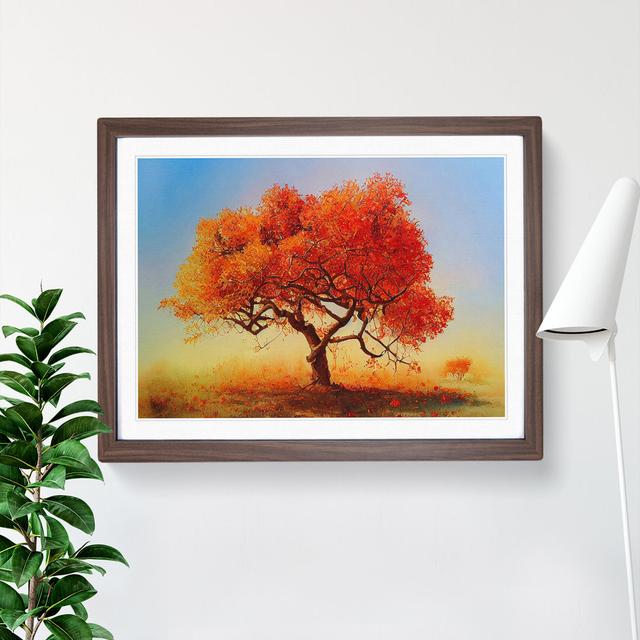 Evolving Apple Tree - Single Picture Frame Painting Marlow Home Co. Frame Colour: Walnut, Size: 34cm H x 46cm W x 2cm D on Productcaster.