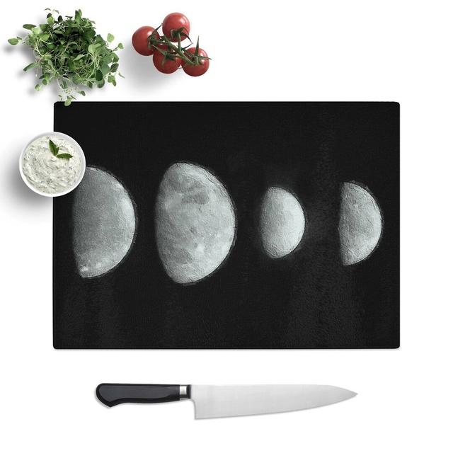 Glass Moons of Jupiter Chopping Board East Urban Home Size: 28.5 cm W x 20 cm L on Productcaster.