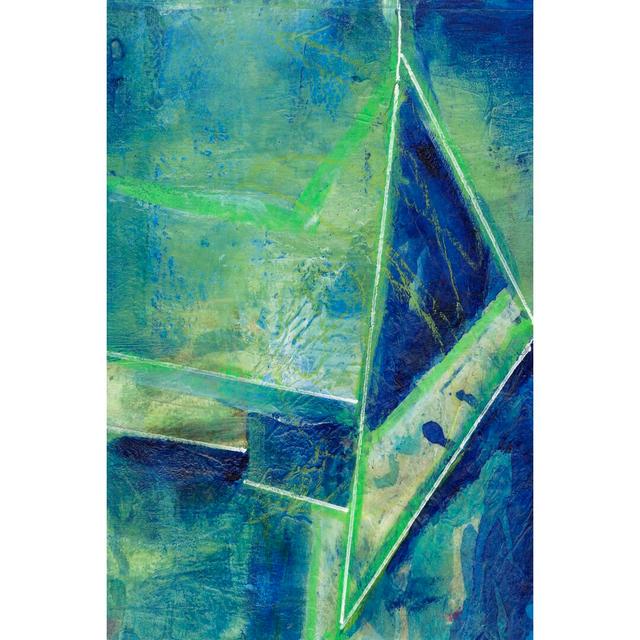 Geometric in Cool II by Joyce Combs - Wrapped Canvas Painting Ivy Bronx Size: 122cm H x 81cm W on Productcaster.