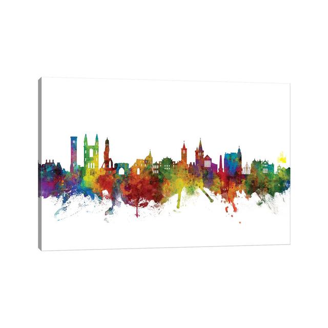 Des Moines, Iowa Skyline by Michael Tompsett - Wrapped Canvas Art Prints Latitude Run Size: 66.04cm H x 101.6cm W x 3.81cm D on Productcaster.