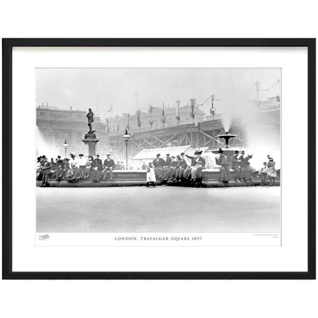 'London, Trafalgar Square 1897' by Francis Frith - Picture Frame Photograph Print on Paper The Francis Frith Collection Size: 40cm H x 50cm W x 2.3cm on Productcaster.