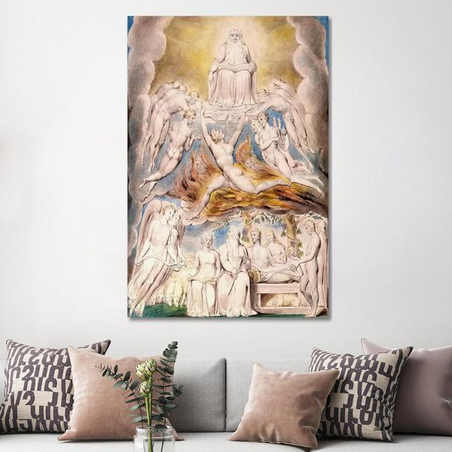 Satan Before The Throne Of God by William Blake - Wrapped Canvas Painting Rosdorf Park Size: 152.4cm H x 101.6cm W x 3.81cm D on Productcaster.