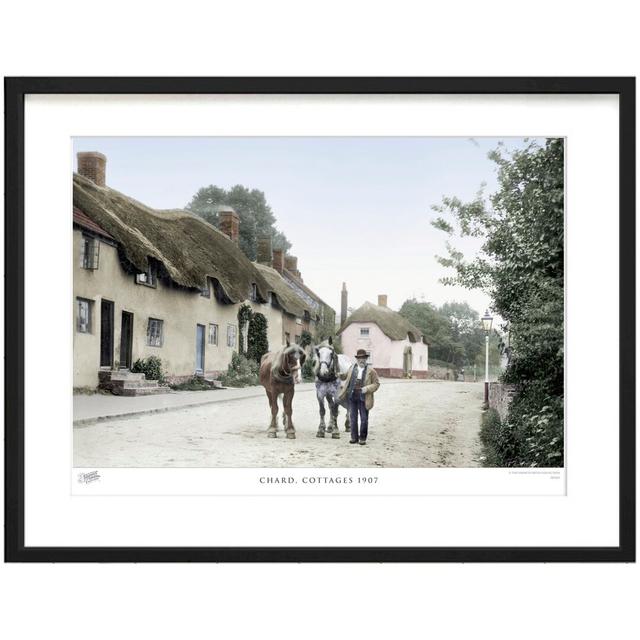 'Chard, Cottages 1907' - Picture Frame Photograph Print on Paper The Francis Frith Collection Size: 60cm H x 80cm W x 2.3cm D on Productcaster.