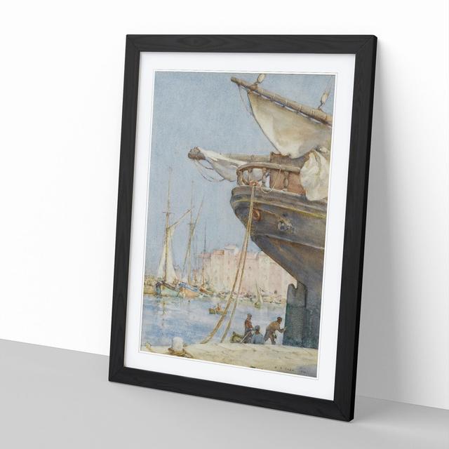 Painting the Rudder by Henry Scott Tuke - Picture Frame Painting East Urban Home Frame Option: Black Framed, Size: 48cm H x 36cm W x 2cm D on Productcaster.