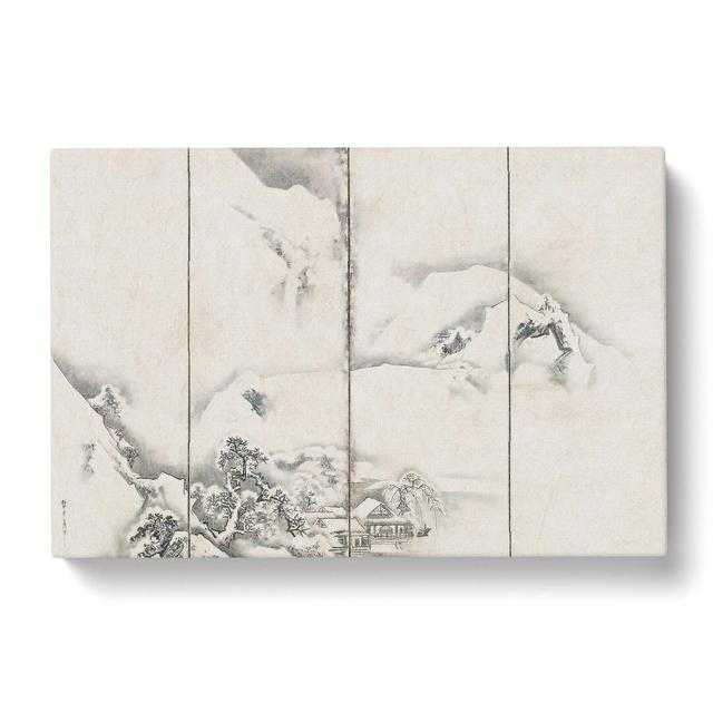 Snowy Landscape by Kano Tan'yu - Wrapped Canvas Painting Print East Urban Home Size: 35cm H x 50cm W x 3cm D on Productcaster.