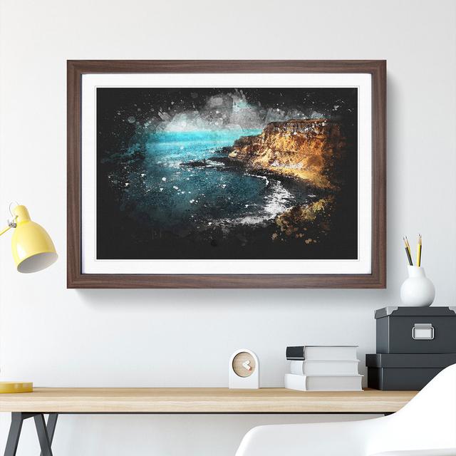 Giant's Causeway Northern Ireland - Picture Frame Graphic Art East Urban Home Frame Option: Walnut, Size: 36cm H x 48cm W x 2cm D on Productcaster.