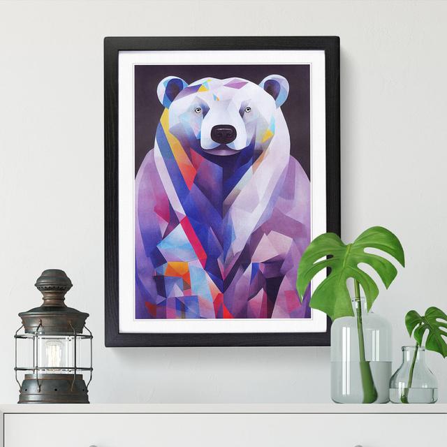 Colourful Polar Bear - Single Picture Frame Print Alpen Home Format: Black Framed, Size: 64cm H x 46cm W on Productcaster.