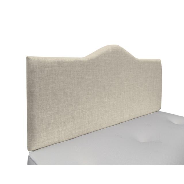 Burbank Upholstered Headboard 17 Stories Size: Small Double, Colour: Ivory, Upholstery: Naples Velvet on Productcaster.