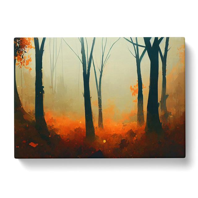 Miraculous Autumn Forest - Wrapped Canvas Painting Alpen Home Size: 40cm H x 60cm W x 3cm D on Productcaster.