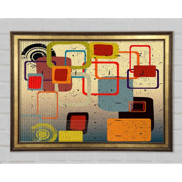 Retro Squares - Single Picture Frame Art Prints Ivy Bronx Size: 21cm H x 29.7cm W x 1.5cm D on Productcaster.