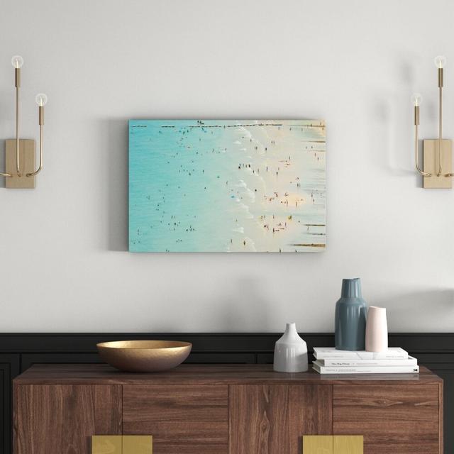 Fun at the Beach - Wrapped Canvas Photograph Print East Urban Home Size: 51 cm H x 76 cm W x 3.81 cm D on Productcaster.