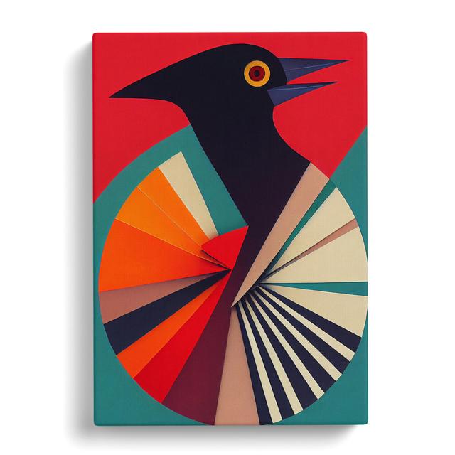 Crow Bird Abstract Vol.3 - Wrapped Canvas Graphic Art Marlow Home Co. Size: 76cm H x 50cm W x 3cm D on Productcaster.