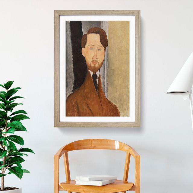 Leopold Zborowksi by Amedeo Modigliani - Picture Frame Painting East Urban Home Size: 65cm H x 48cm W x 2cm D, Frame Option: Oak Framed on Productcaster.