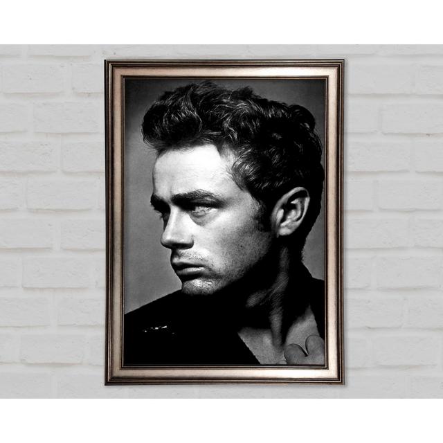 James Dean Classic B And W - Einzelner Bilderrahmen Kunstdrucke Brayden Studio Größe: 118,9 cm H x 84,1 cm B x 1,5 cm T on Productcaster.