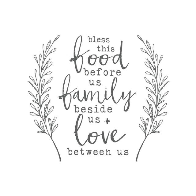 Bless This Food Family And Love Wreath Happy Larry Size: 122cm H x 122cm W x 3.8cm D on Productcaster.