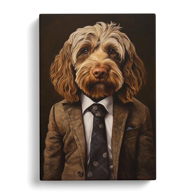 Cockapoo in a Suit Painting Happy Larry Size: 50cm H x 35cm W x 3cm D on Productcaster.