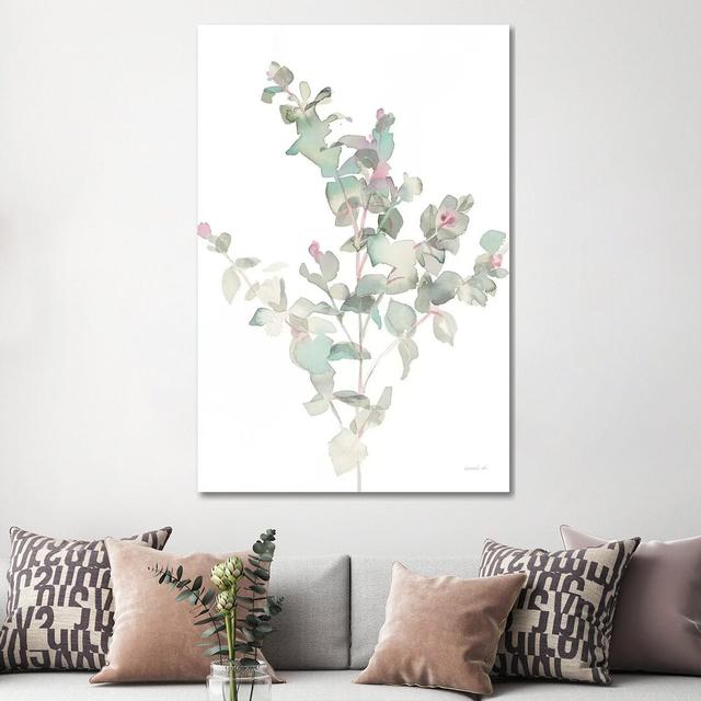 Eucalyptus II White by Danhui Nai - Print on Canvas 17 Stories Size: 152.4cm H x 101.6cm W x 3.81cm D, Format: Wrapped Canvas on Productcaster.